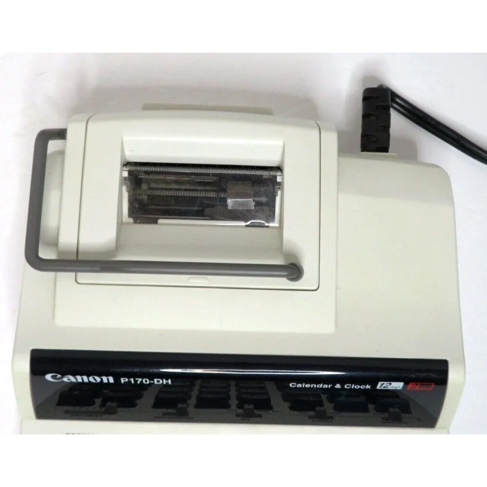 Canon P170-DH Desktop Printing Calculator 2 Color w/ Calendar & Clock - TESTED
